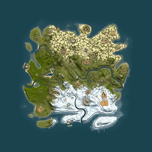Rust map seed 437019128, 4000x4000m top-down preview