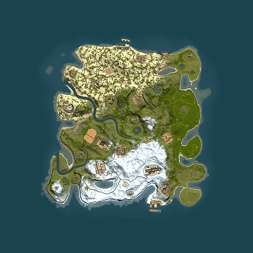 Rust map seed 1275160651, 3500x3500m top-down preview