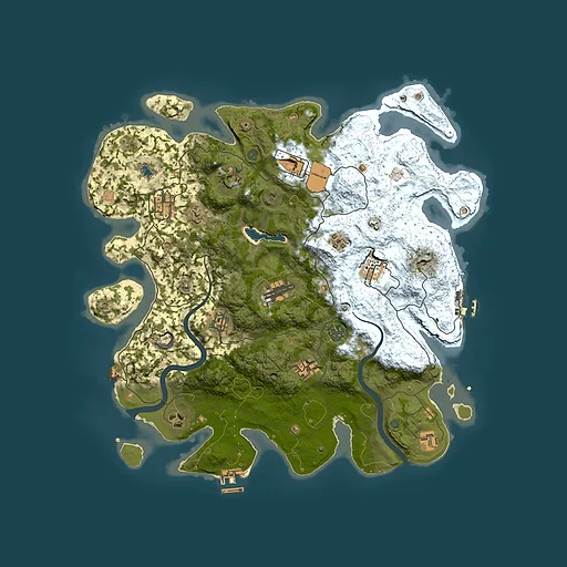 Rust map seed 846936679, 4000x4000m top-down preview