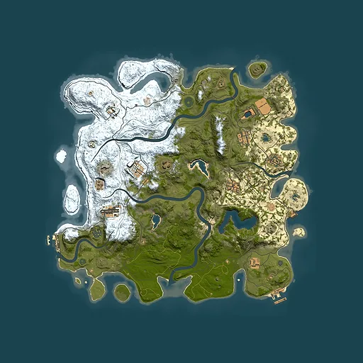 Rust map seed 387527300, 4500x4500m top-down preview
