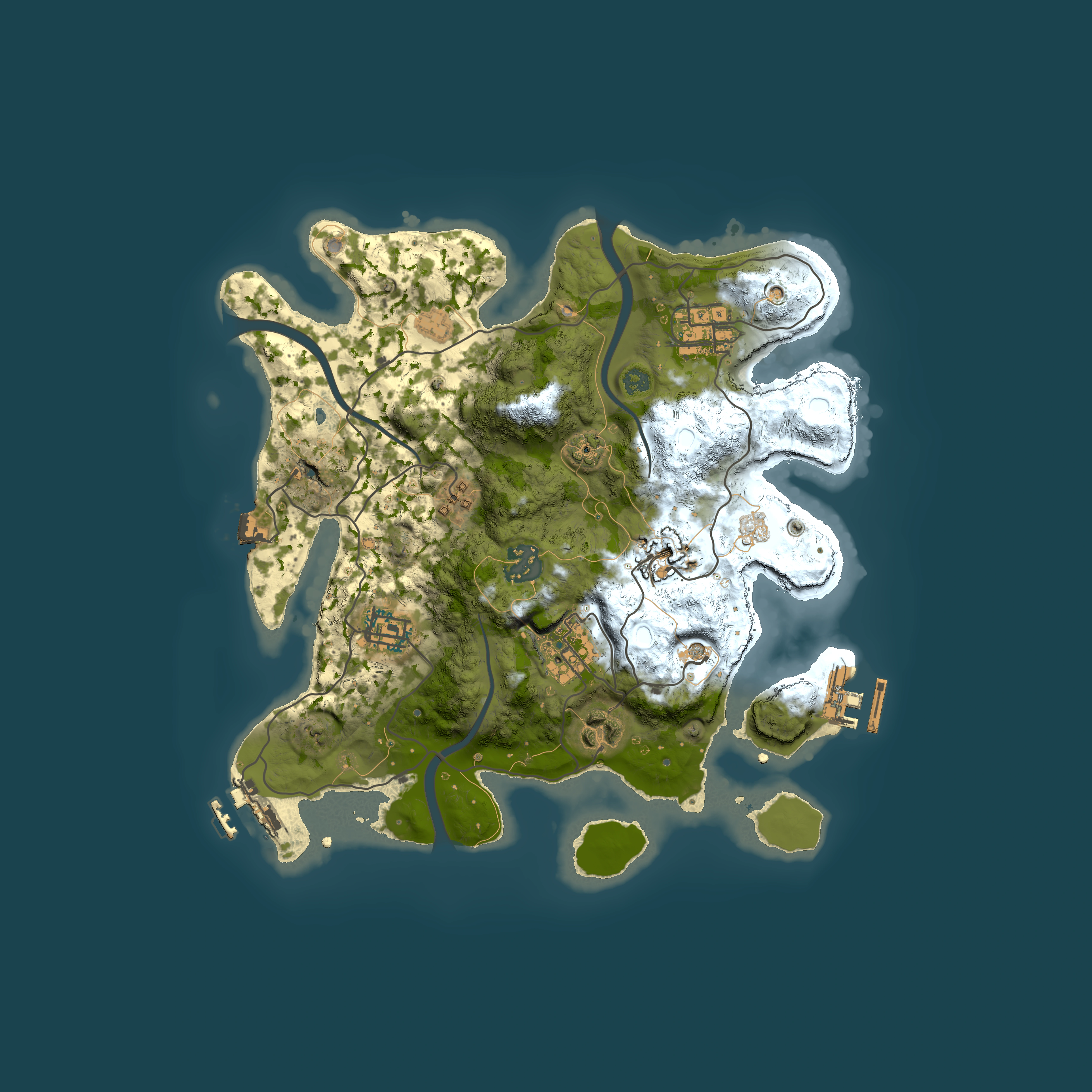 Full top-down render of Rust map seed 2050263272, 3000x3000m
