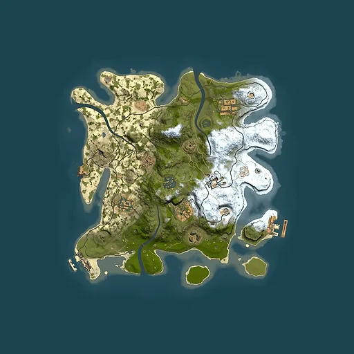 Rust map seed 2050263272, 3000x3000m top-down preview