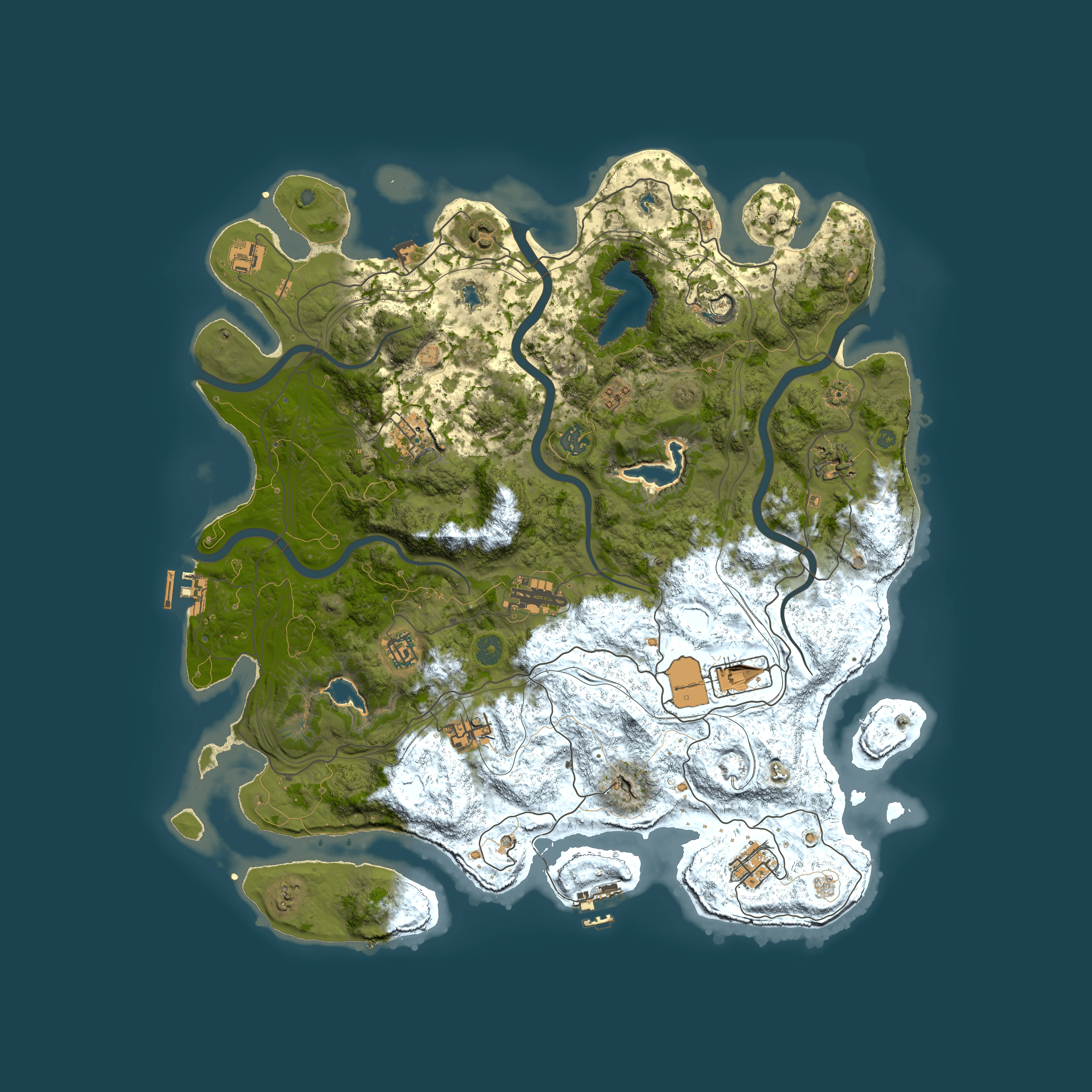 Full top-down render of Rust map seed 967876632, 4500x4500m