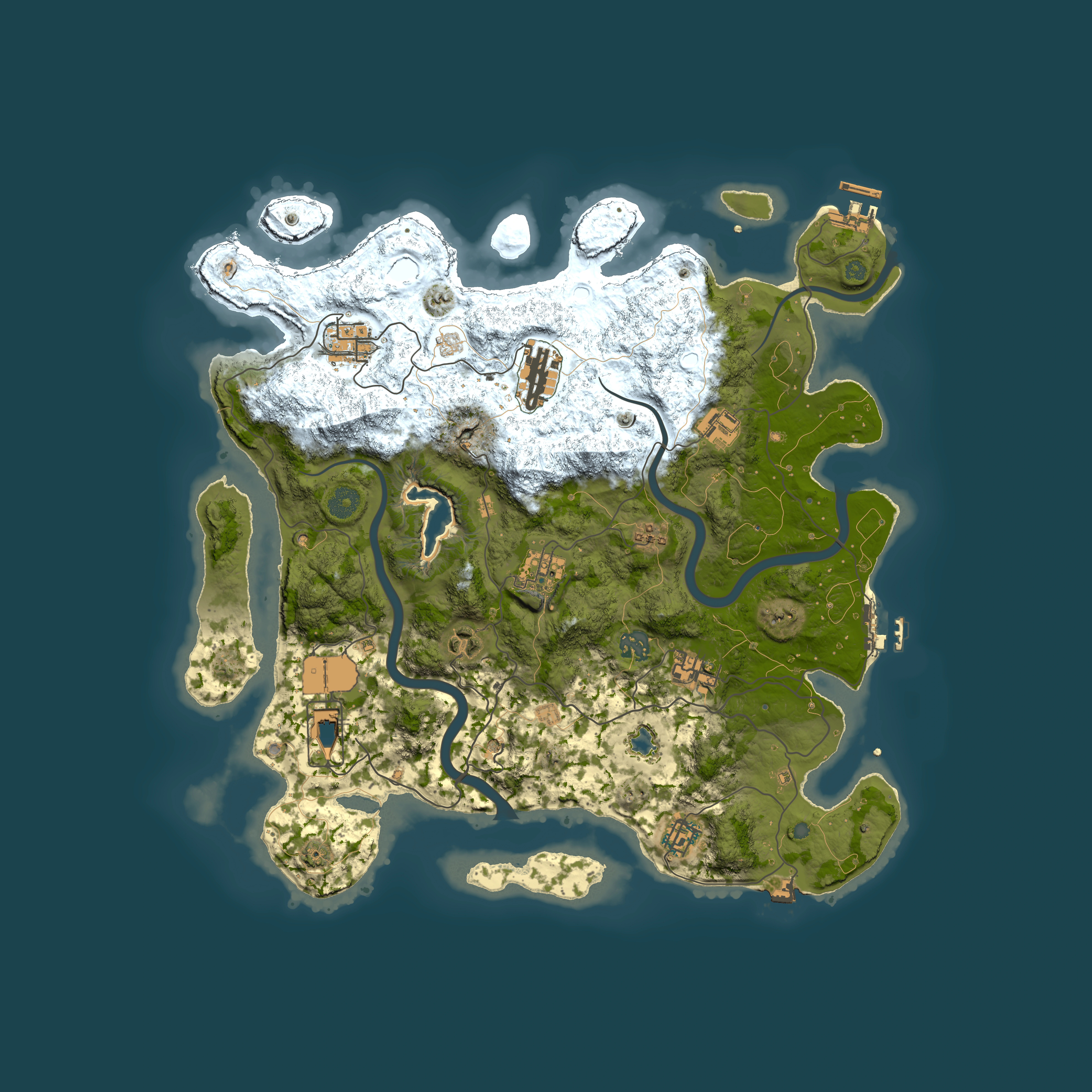 Full top-down render of Rust map seed 1730926184, 4000x4000m