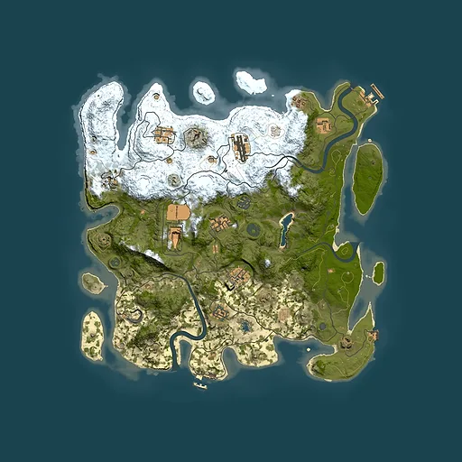 Rust map seed 1130203664, 4000x4000m top-down preview