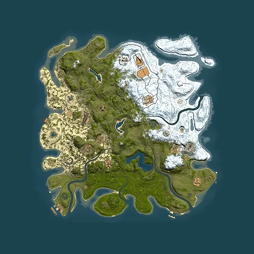 Rust map seed 1418236876, 4500x4500m top-down preview