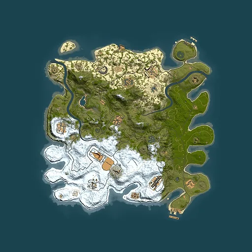 Rust map seed 1091896054, 4000x4000m top-down preview