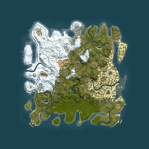 Rust map seed 1584407957, 4500x4500m top-down preview