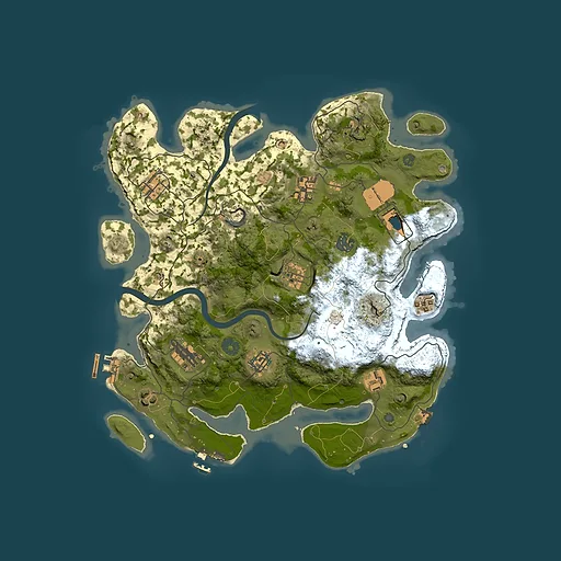 Rust map seed 1400528419, 3500x3500m top-down preview