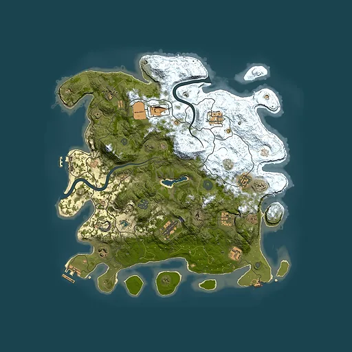 Rust map seed 556415730, 4000x4000m top-down preview