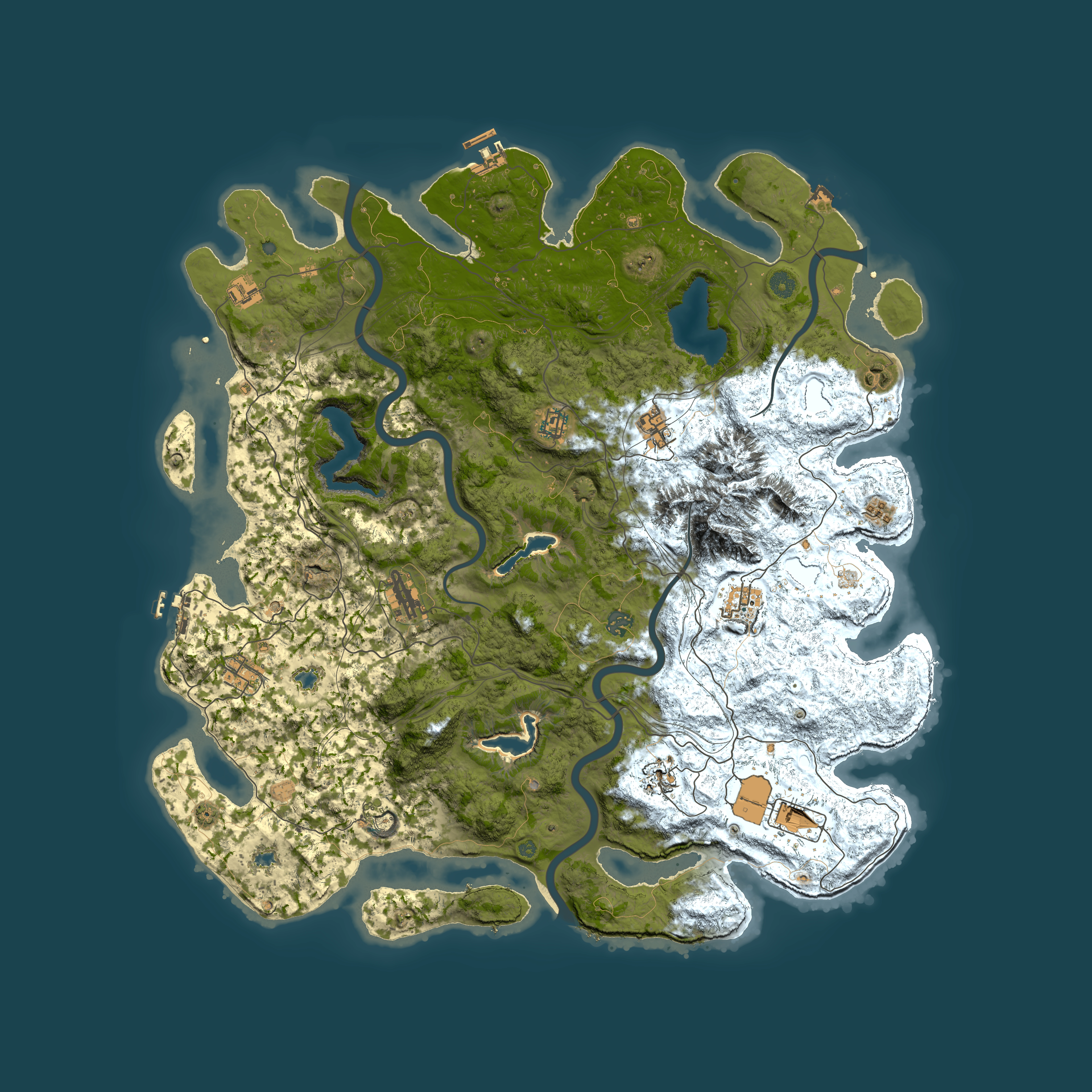 Full top-down render of Rust map seed 563392371, 5000x5000m
