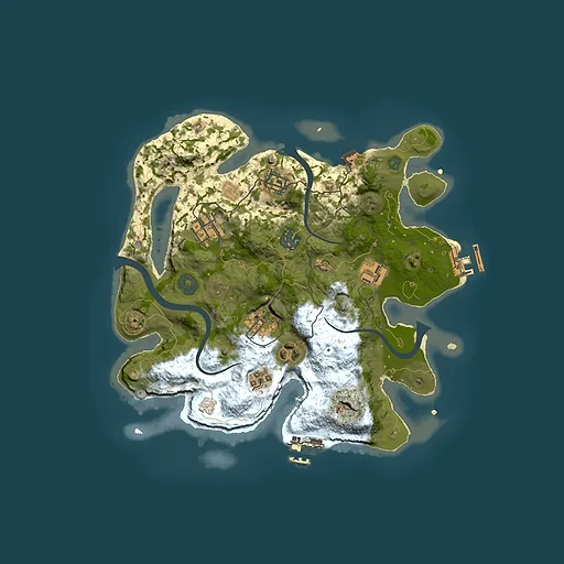 Rust map seed 2137493892, 3000x3000m top-down preview