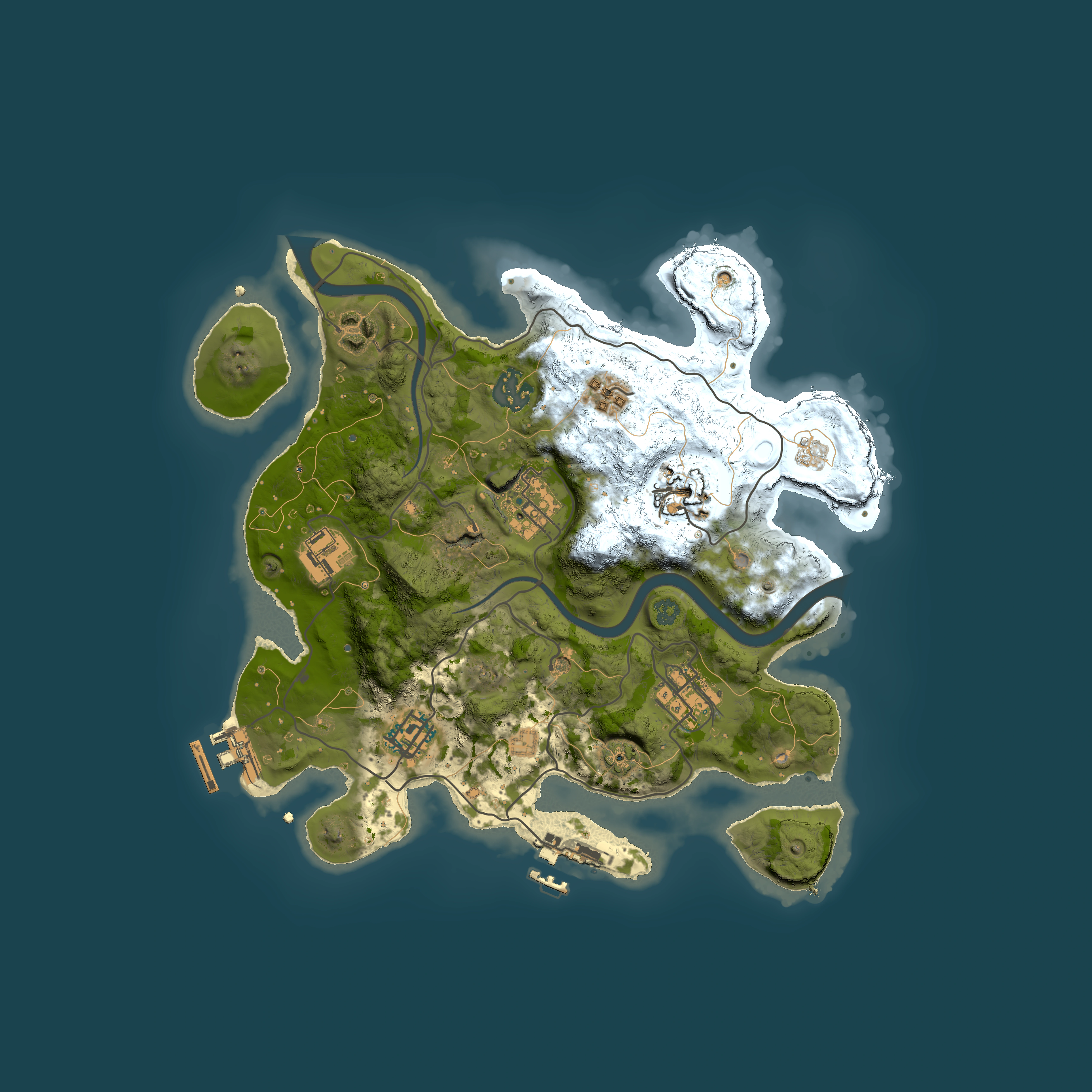 Full top-down render of Rust map seed 902786007, 3000x3000m