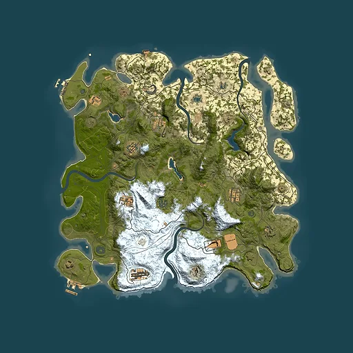 Rust map seed 334928305, 4500x4500m top-down preview