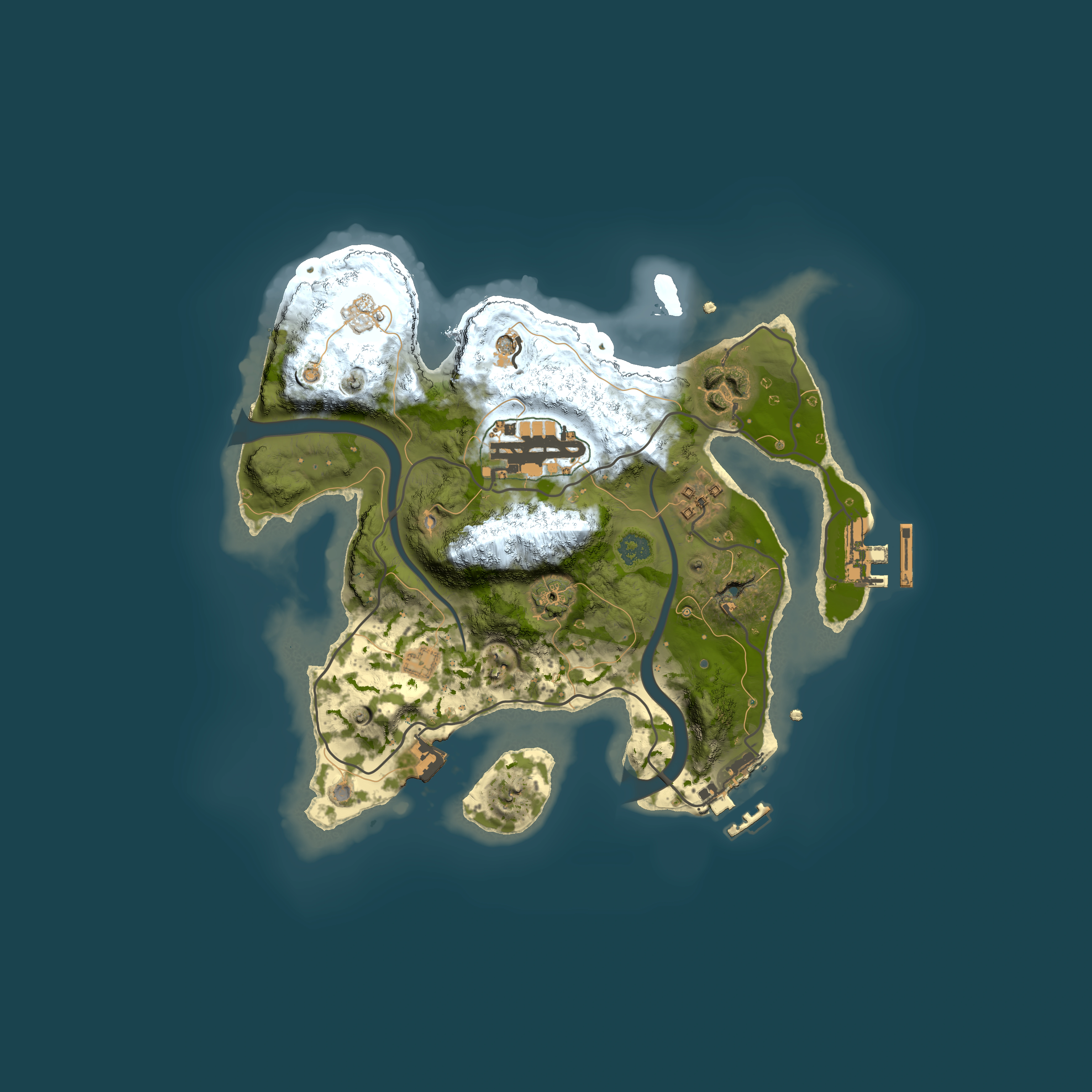 Full top-down render of Rust map seed 276145135, 2500x2500m