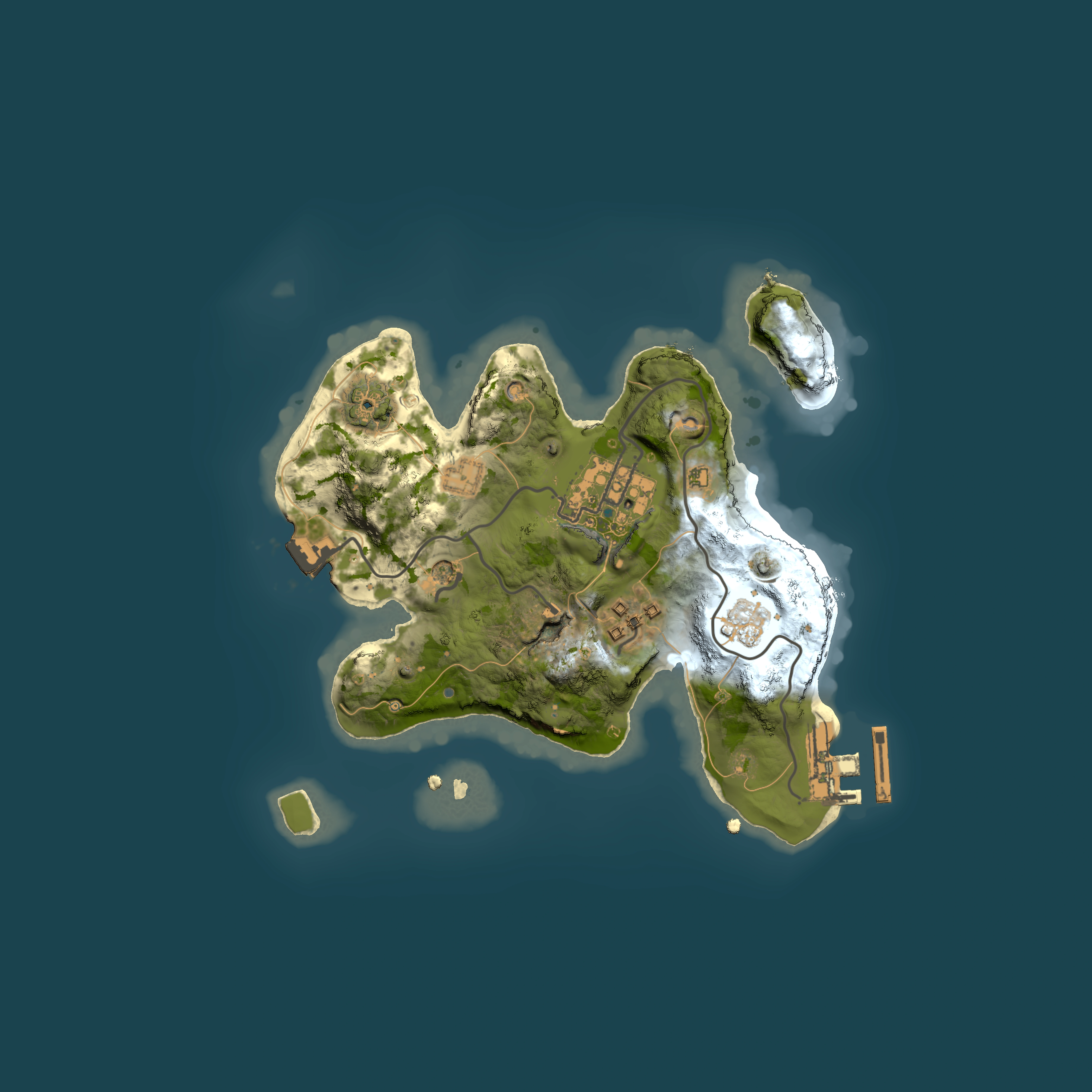 Full top-down render of Rust map seed 1531286367, 2000x2000m