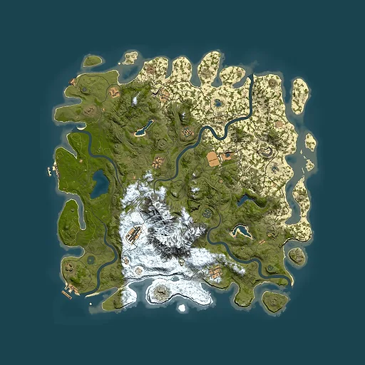 Rust map seed 15344810, 5000x5000m top-down preview