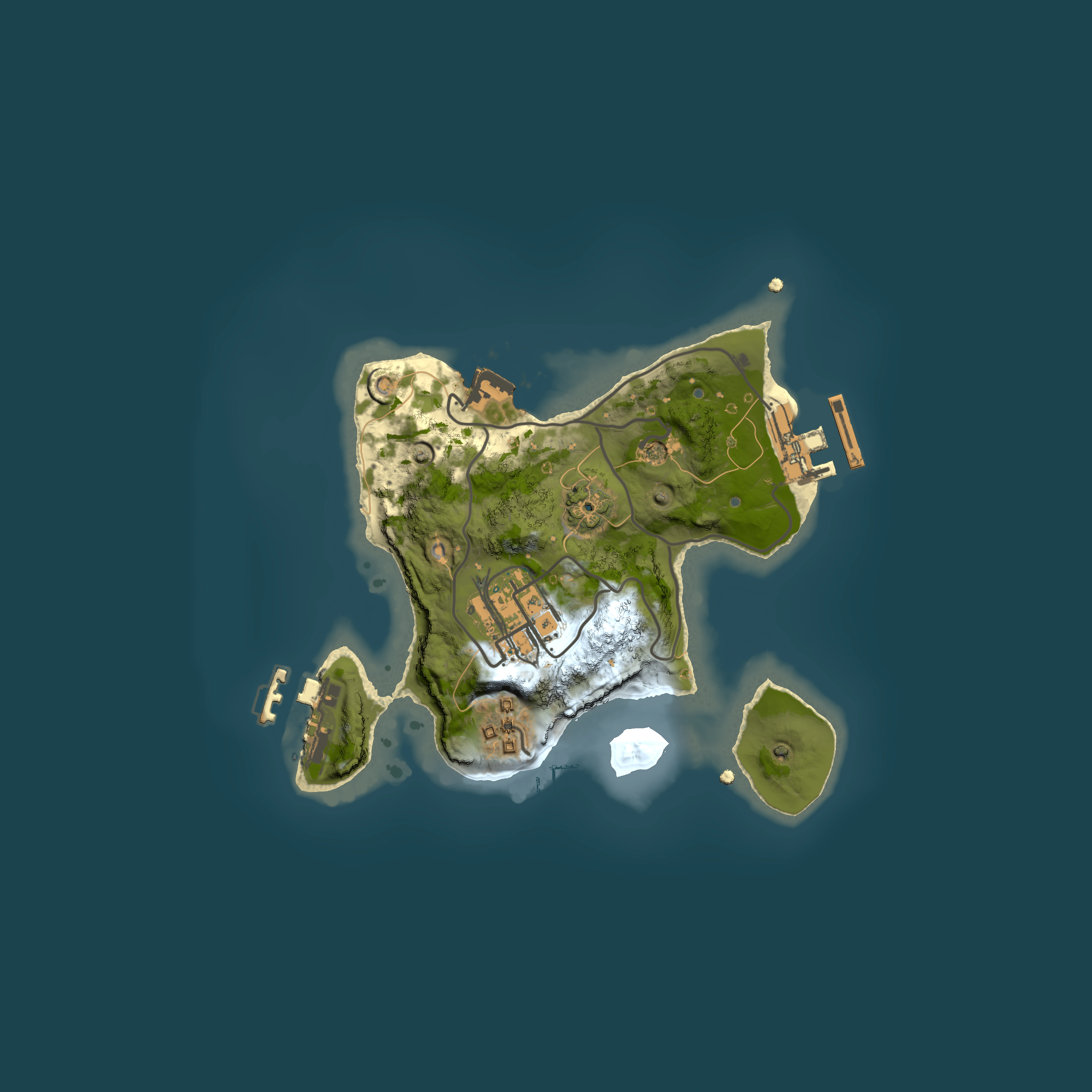 Full top-down render of Rust map seed 47582323, 2000x2000m