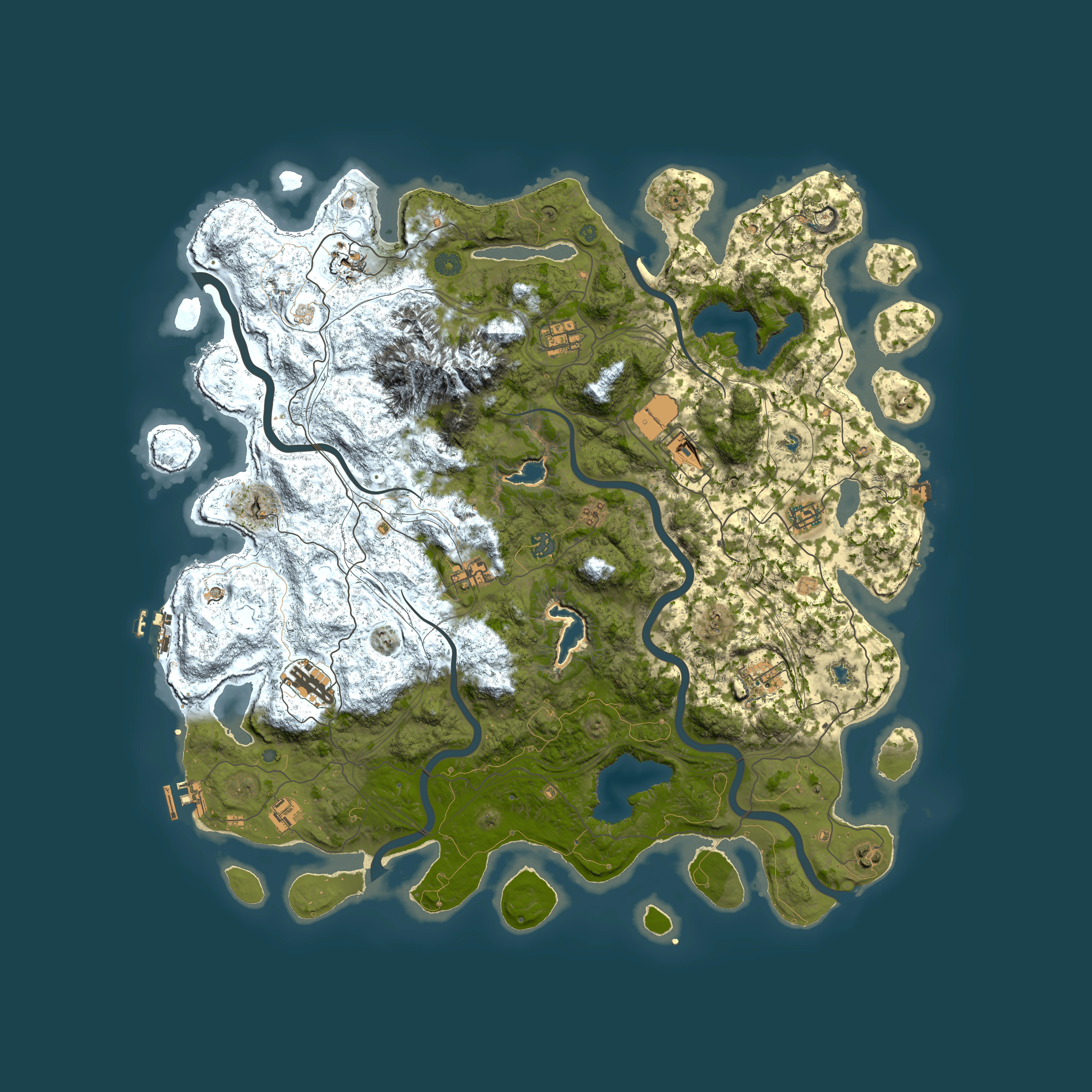 Full top-down render of Rust map seed 898292075, 5000x5000m