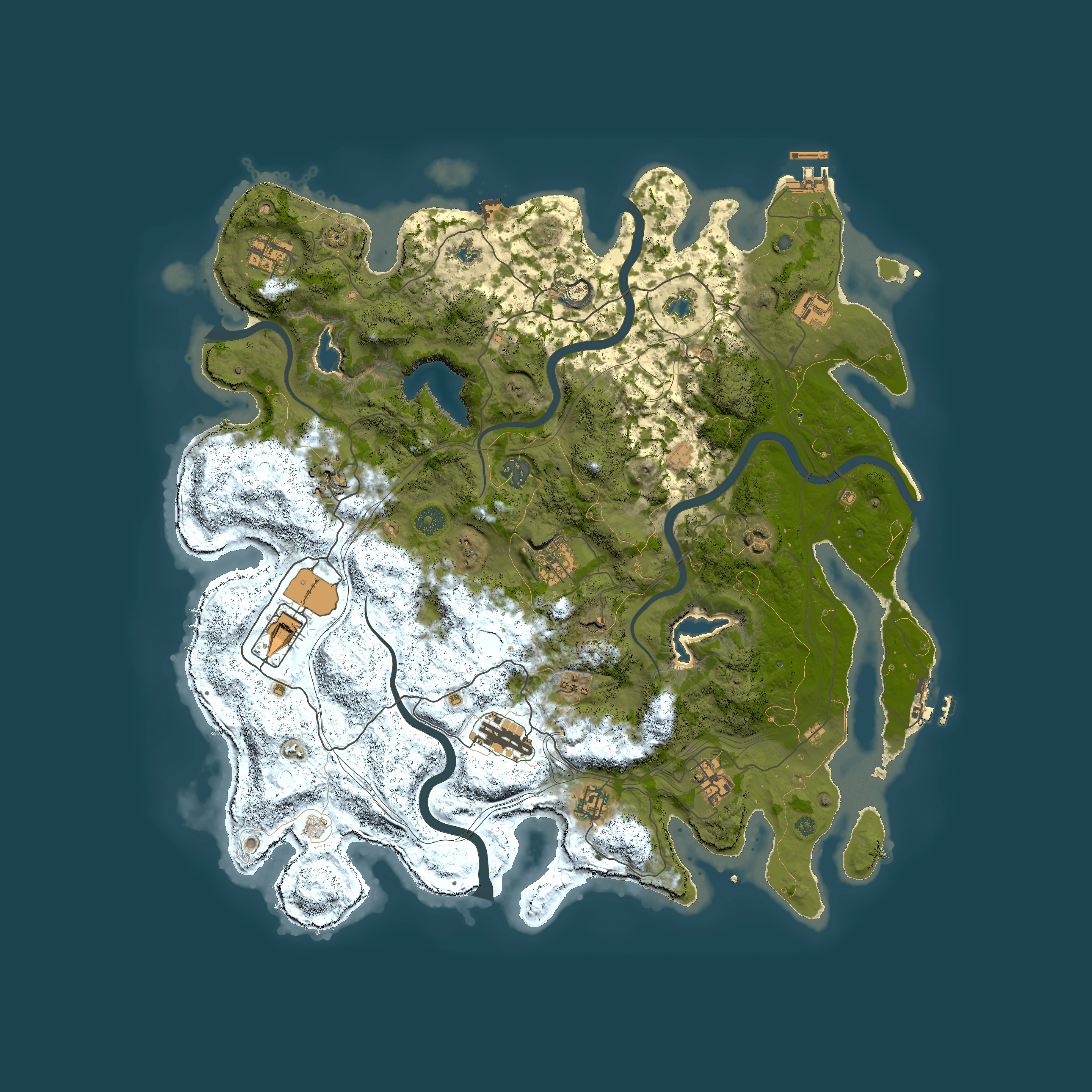 Full top-down render of Rust map seed 432336924, 4500x4500m