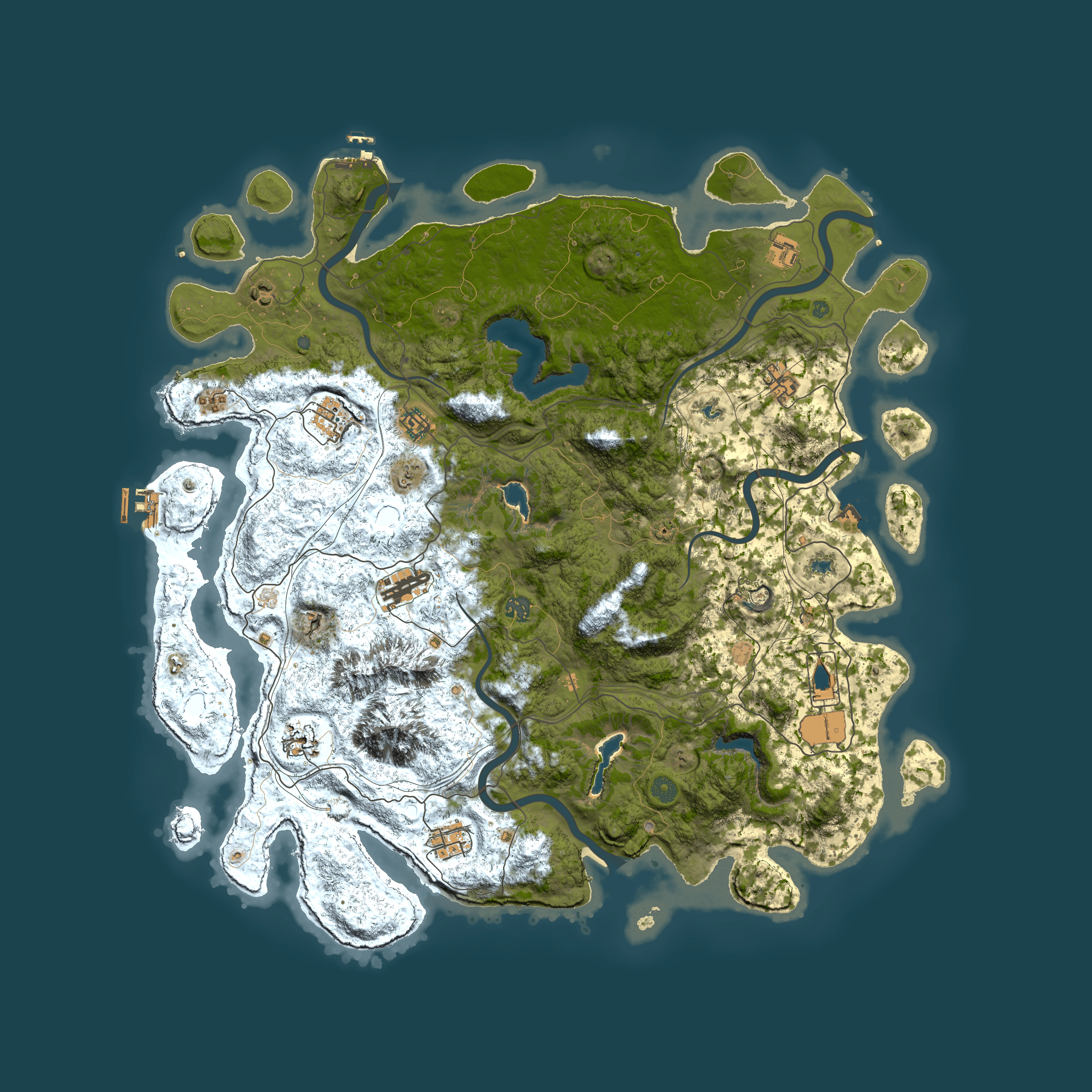 Full top-down render of Rust map seed 229510654, 5000x5000m