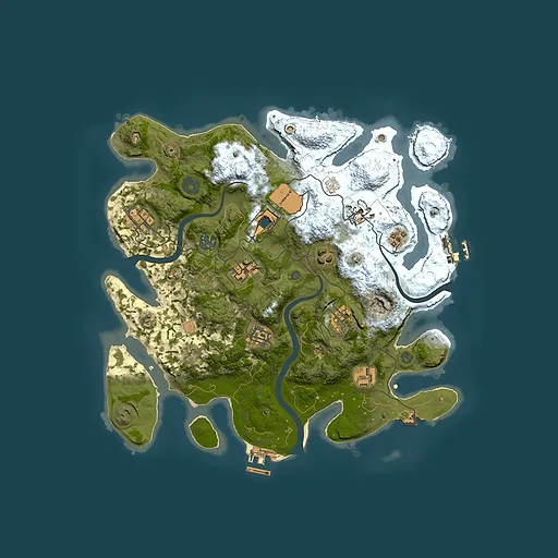 Rust map seed 974263538, 3500x3500m top-down preview