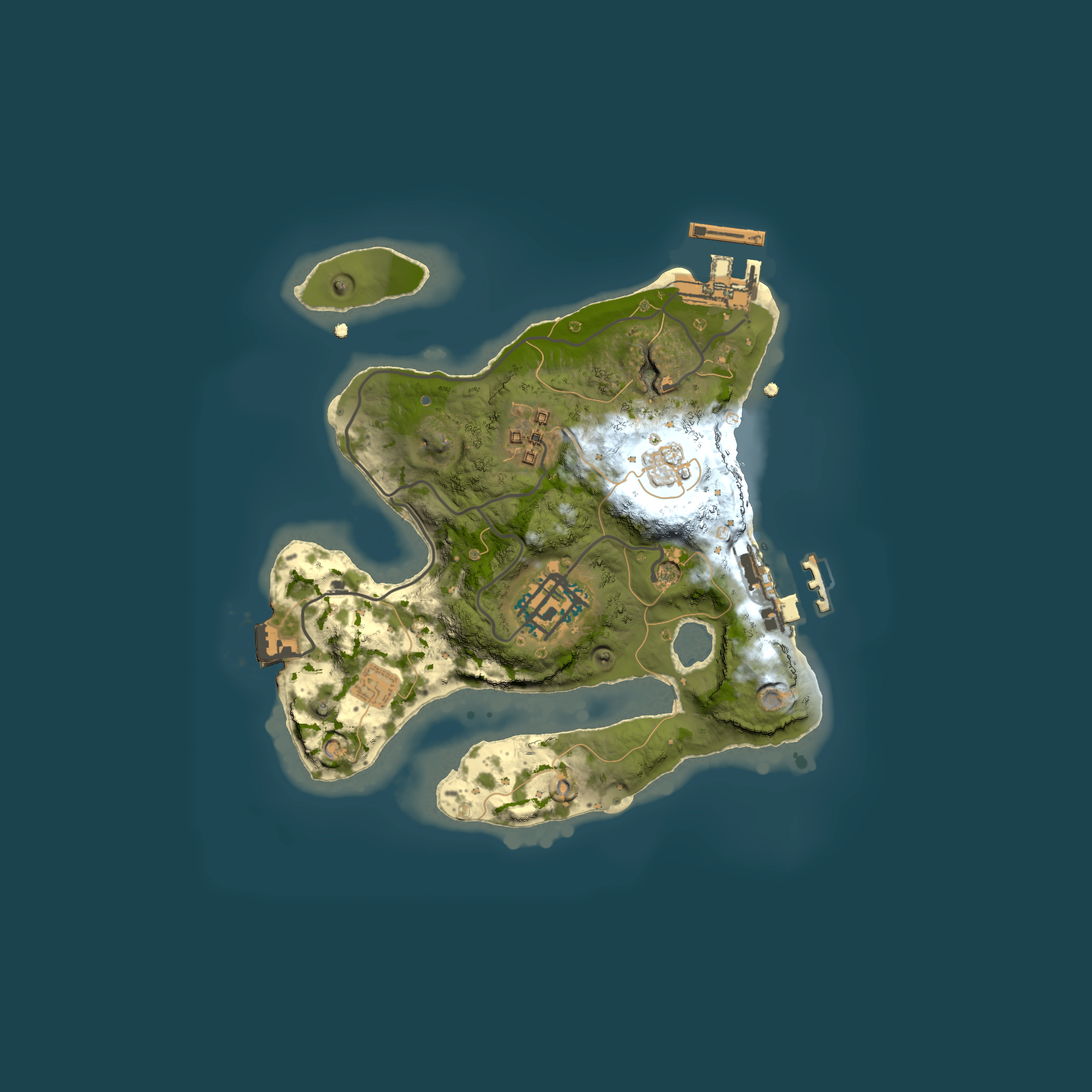 Full top-down render of Rust map seed 1339940458, 2000x2000m