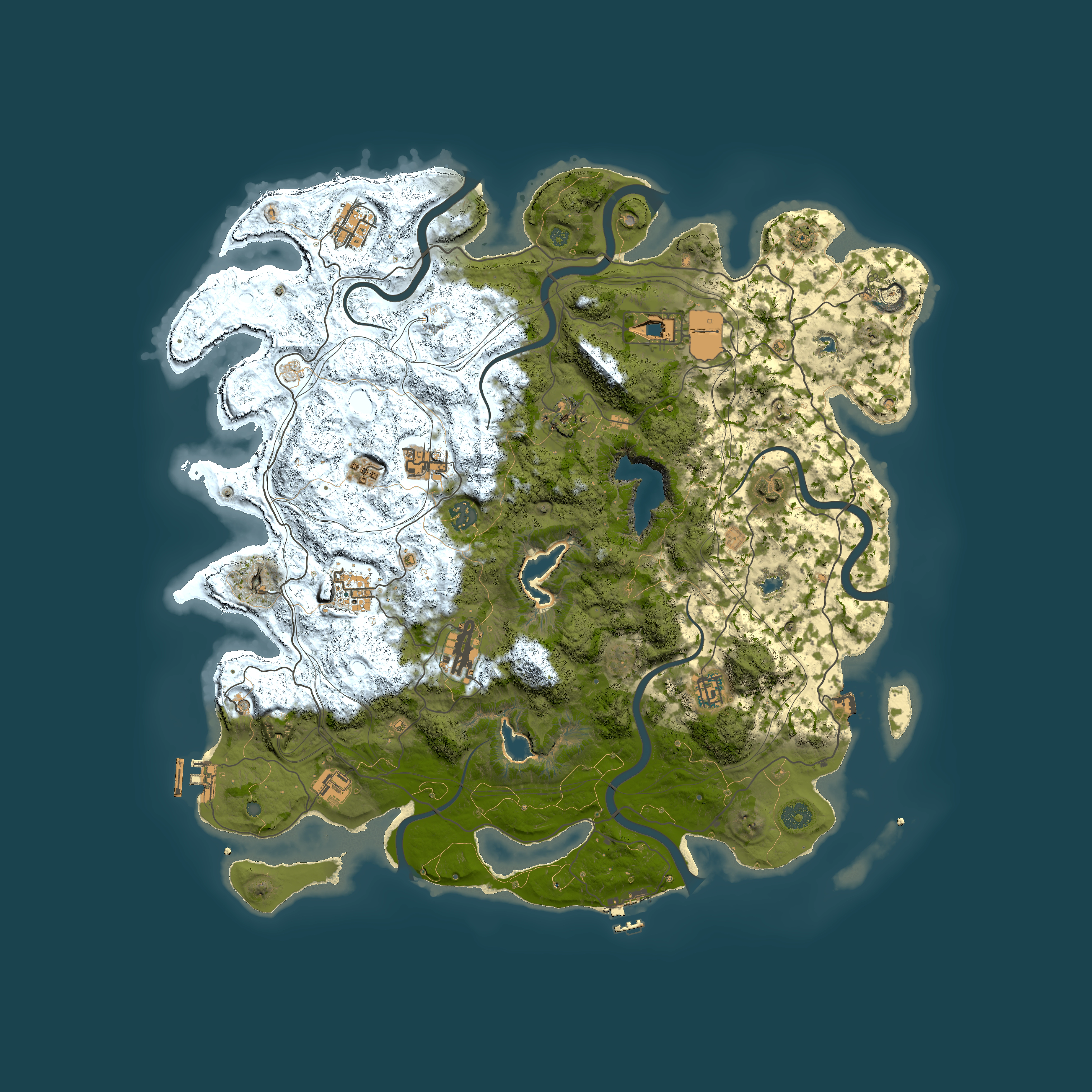 Full top-down render of Rust map seed 1248357969, 4500x4500m
