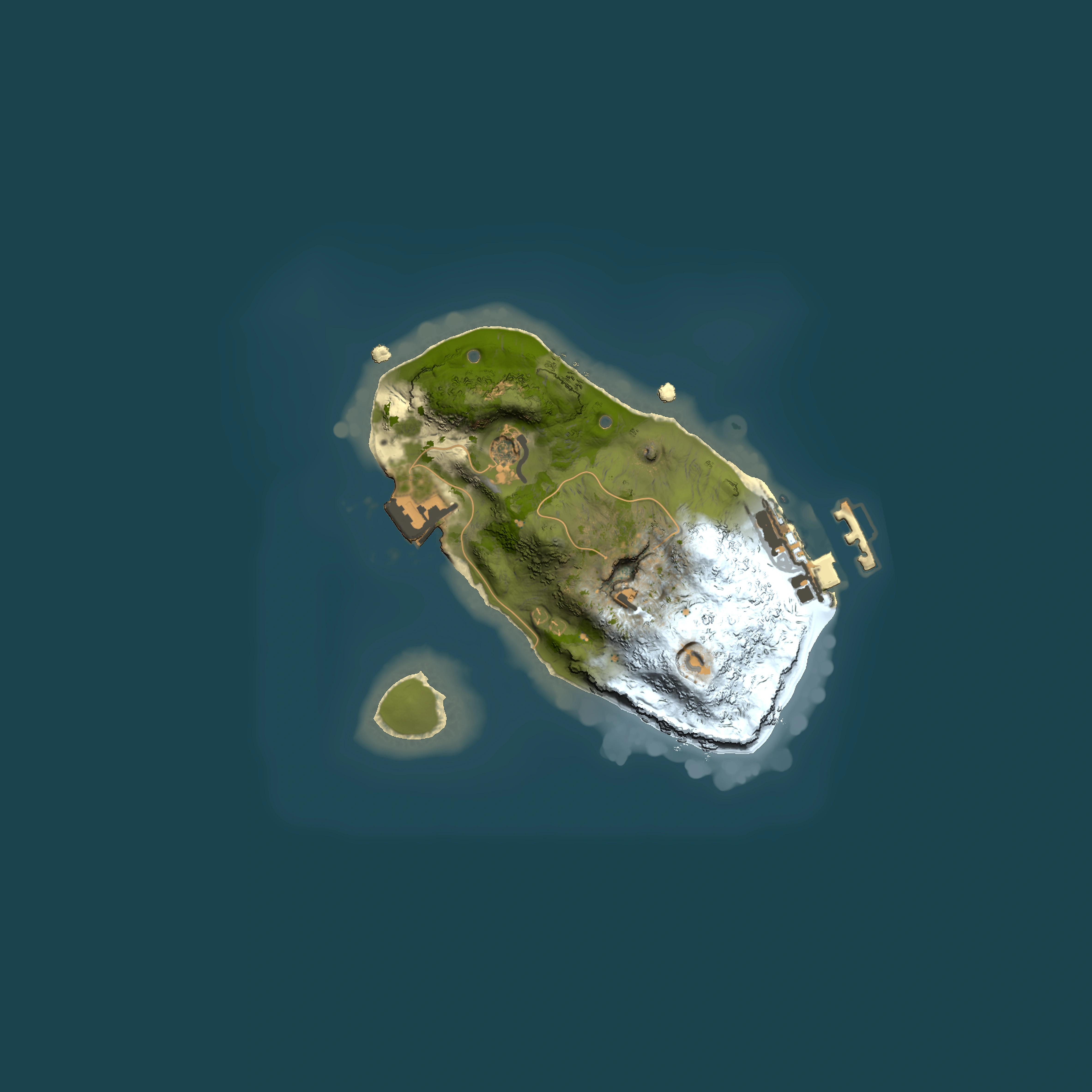 Full top-down render of Rust map seed 19393342, 1500x1500m