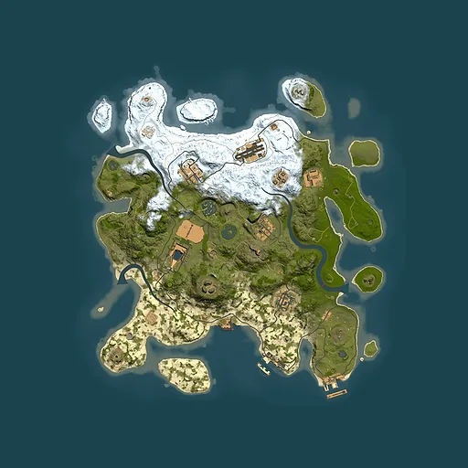 Rust map seed 1075992936, 3500x3500m top-down preview