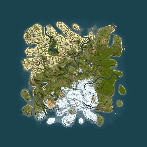 Rust map seed 2016008948, 4500x4500m top-down preview