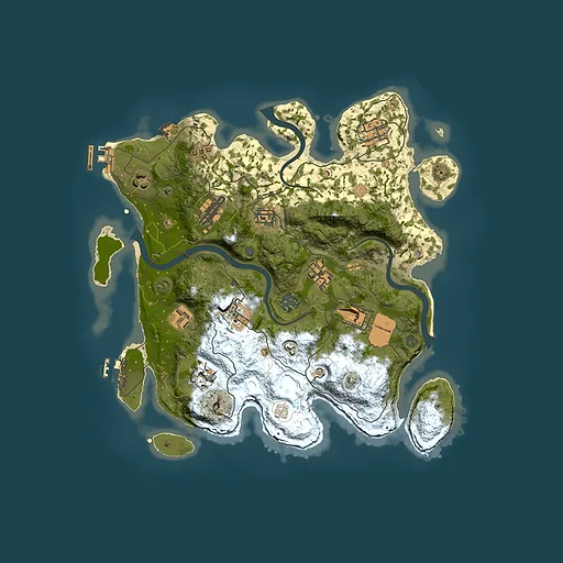 Rust map seed 2010164146, 3500x3500m top-down preview