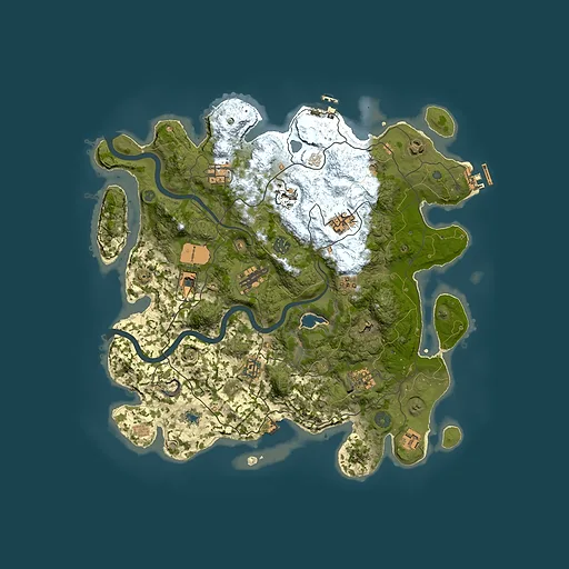 Rust map seed 485829317, 4000x4000m top-down preview