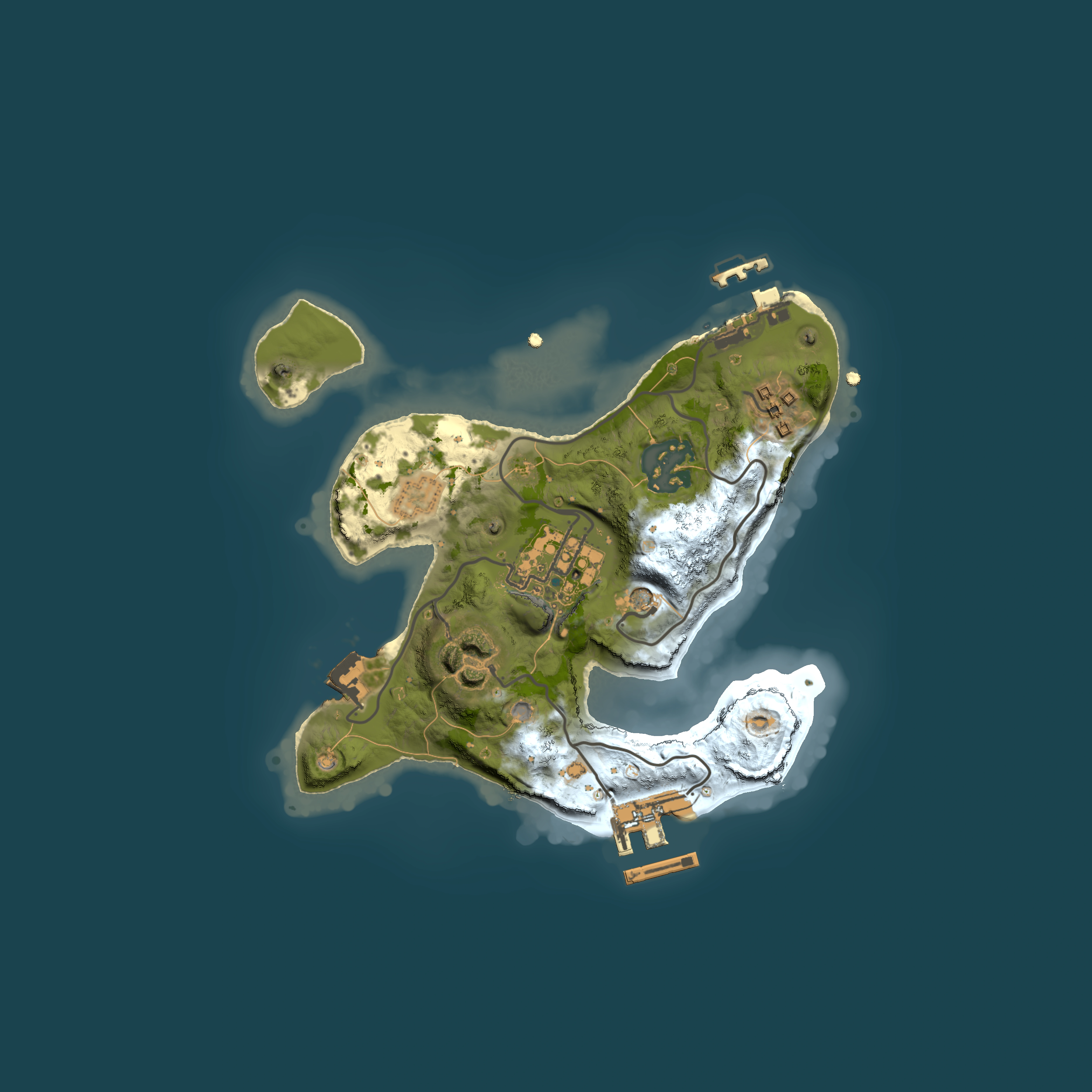 Full top-down render of Rust map seed 1790708441, 2000x2000m
