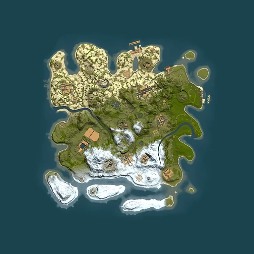 Rust map seed 2134803852, 3500x3500m top-down preview