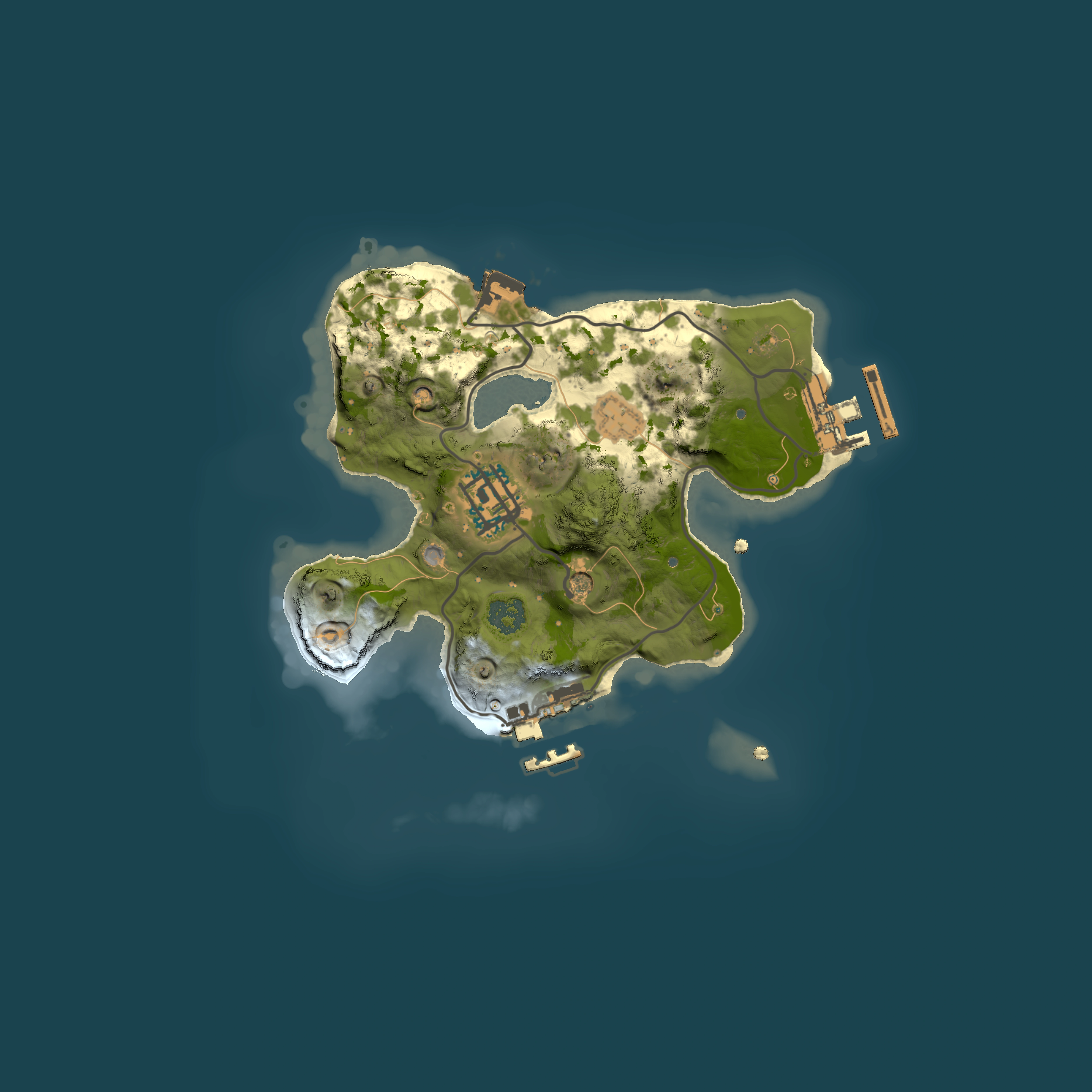 Full top-down render of Rust map seed 1455125314, 2000x2000m