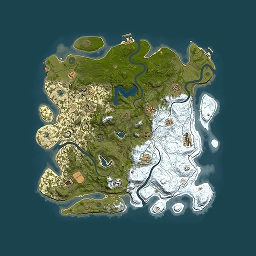 Rust map seed 615302848, 4500x4500m top-down preview