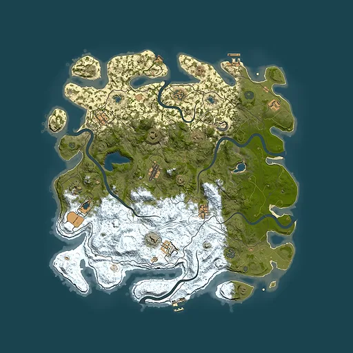Rust map seed 1494677439, 4500x4500m top-down preview