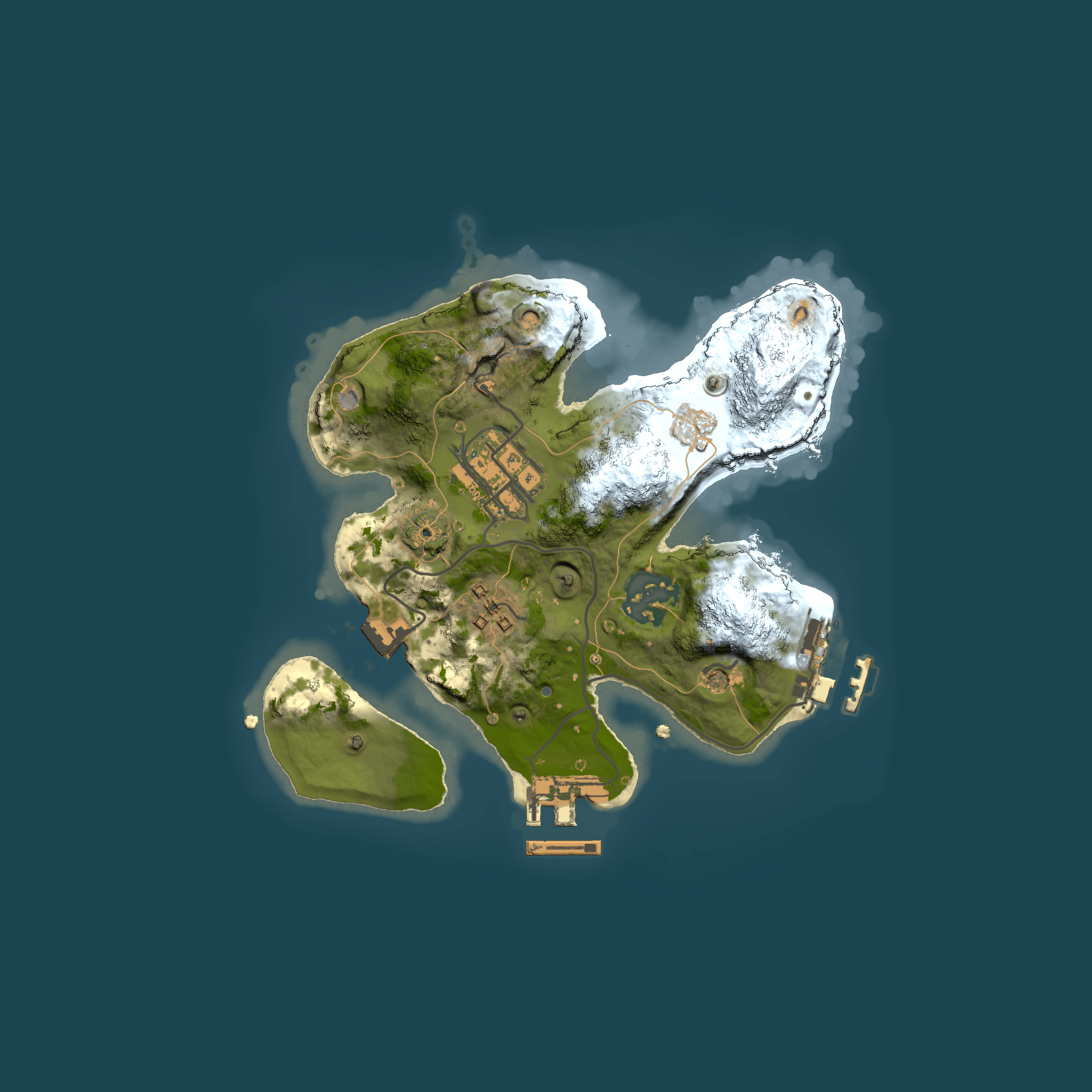 Full top-down render of Rust map seed 704950180, 2000x2000m