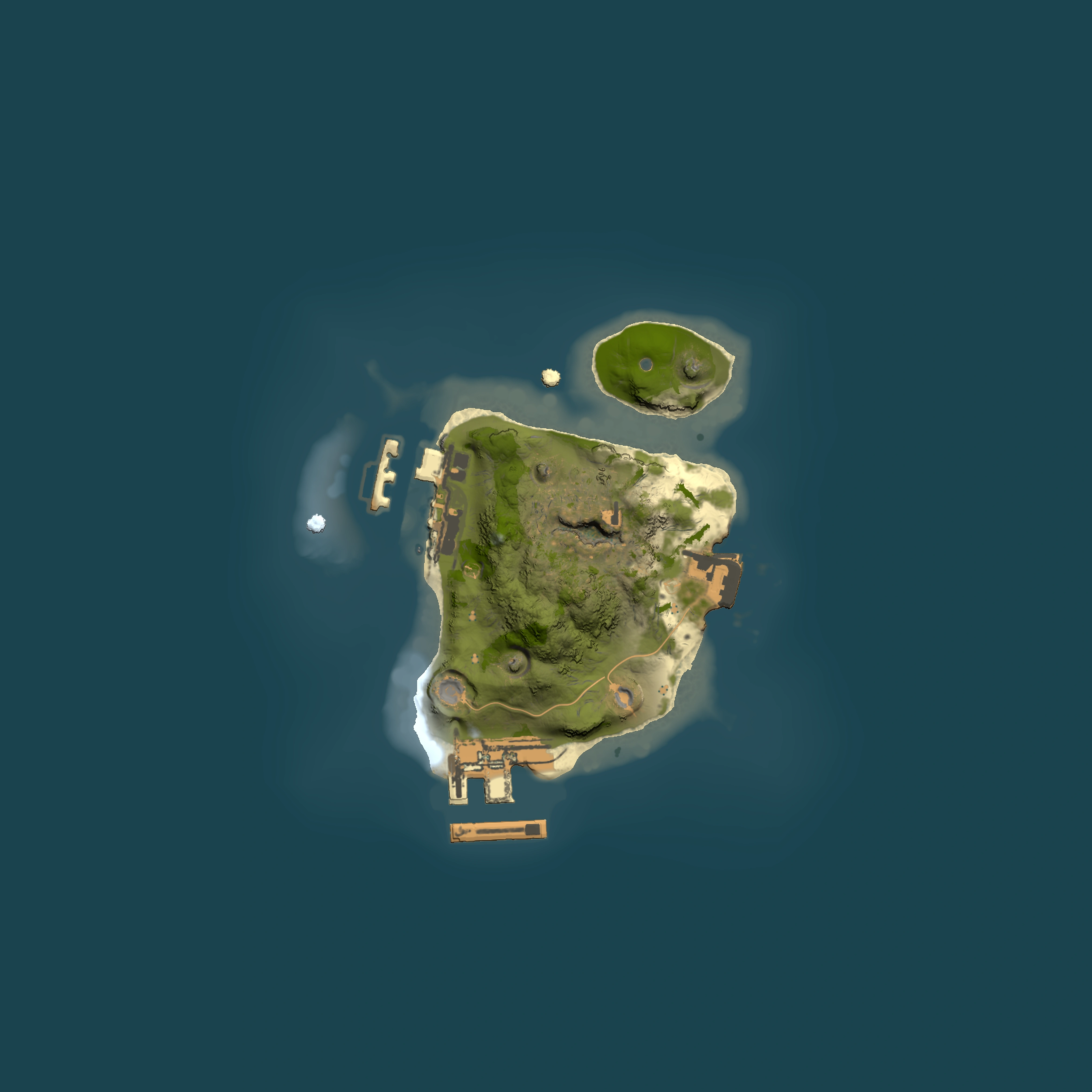 Full top-down render of Rust map seed 2048291198, 1500x1500m