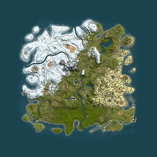 Rust map seed 1077522670, 5000x5000m top-down preview