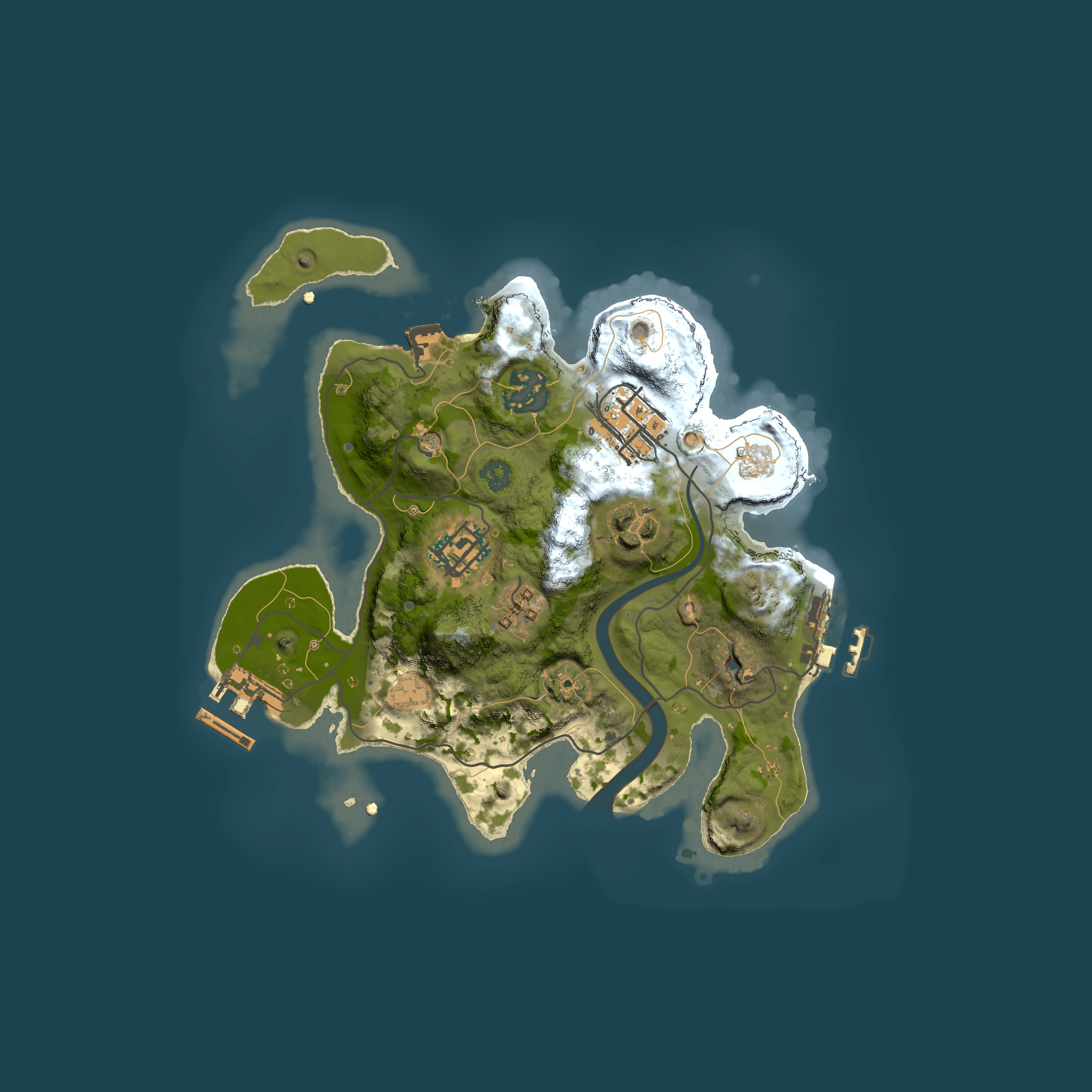 Full top-down render of Rust map seed 1135429756, 2500x2500m