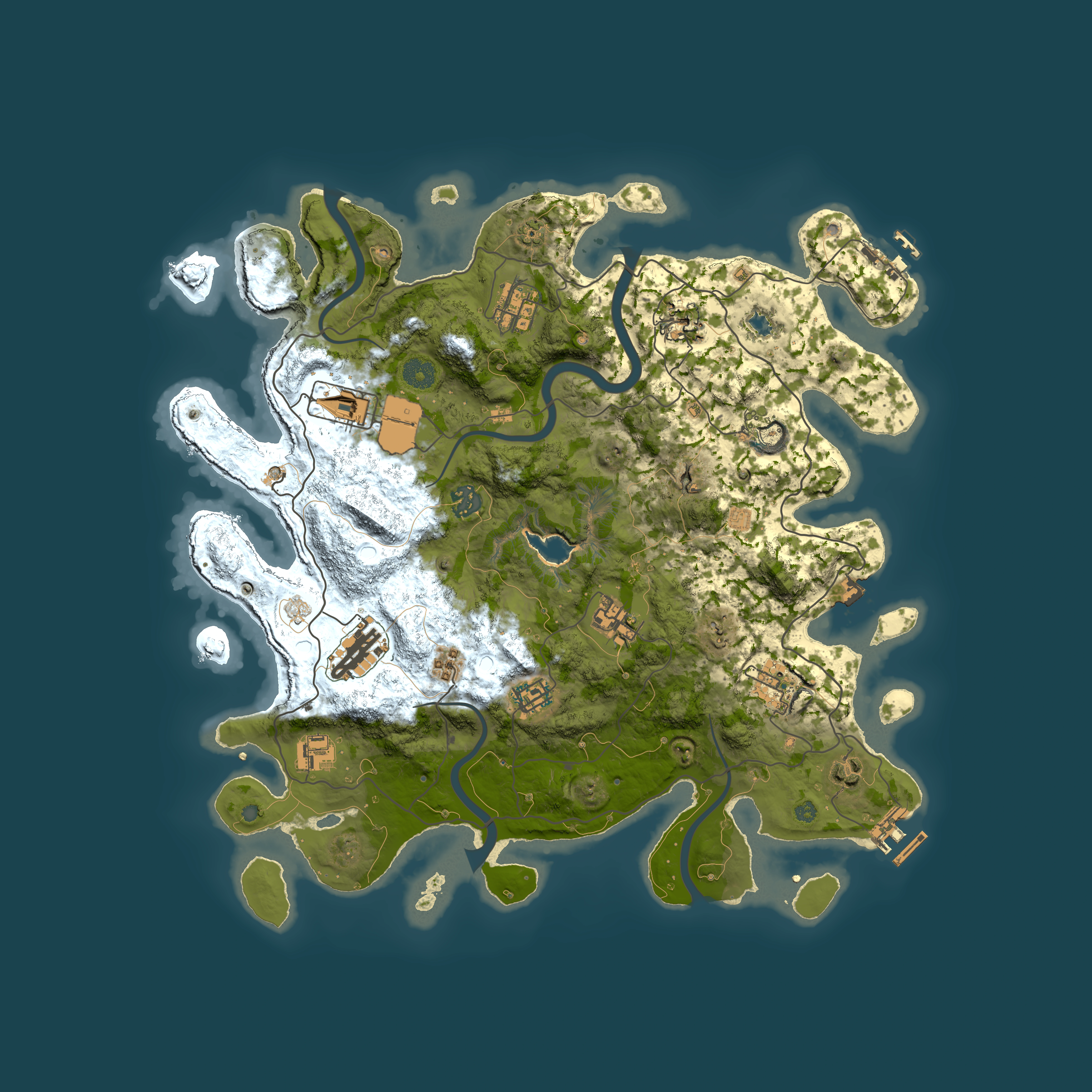 Full top-down render of Rust map seed 1781037316, 4000x4000m