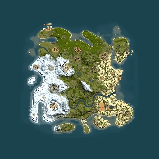Rust map seed 928059104, 3500x3500m top-down preview