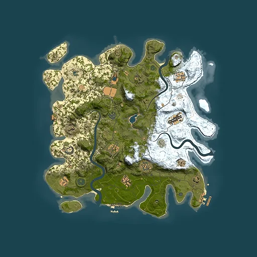 Rust map seed 543772667, 4000x4000m top-down preview