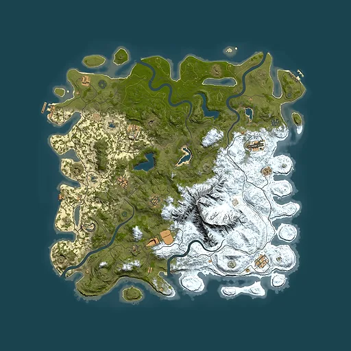 Rust map seed 321177156, 5000x5000m top-down preview