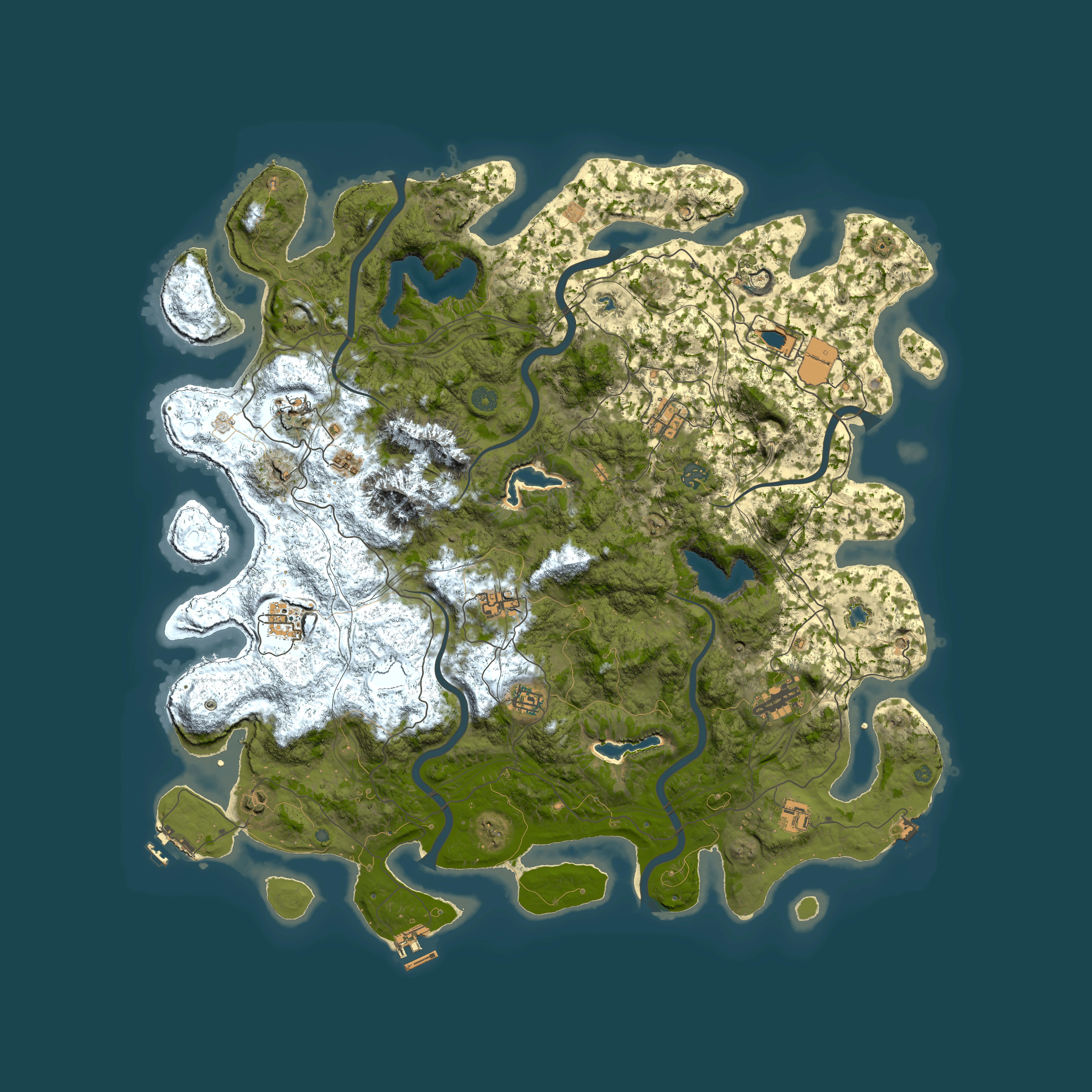 Full top-down render of Rust map seed 552955910, 5000x5000m