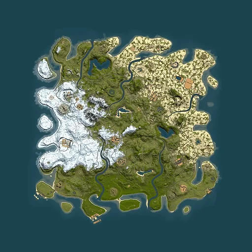 Rust map seed 552955910, 5000x5000m top-down preview
