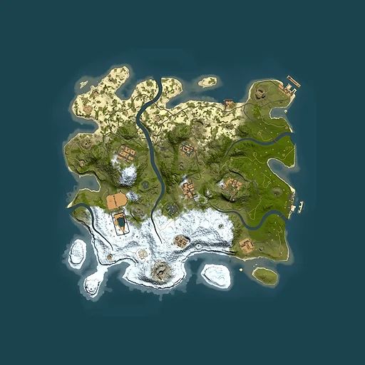 Rust map seed 204249729, 3500x3500m top-down preview