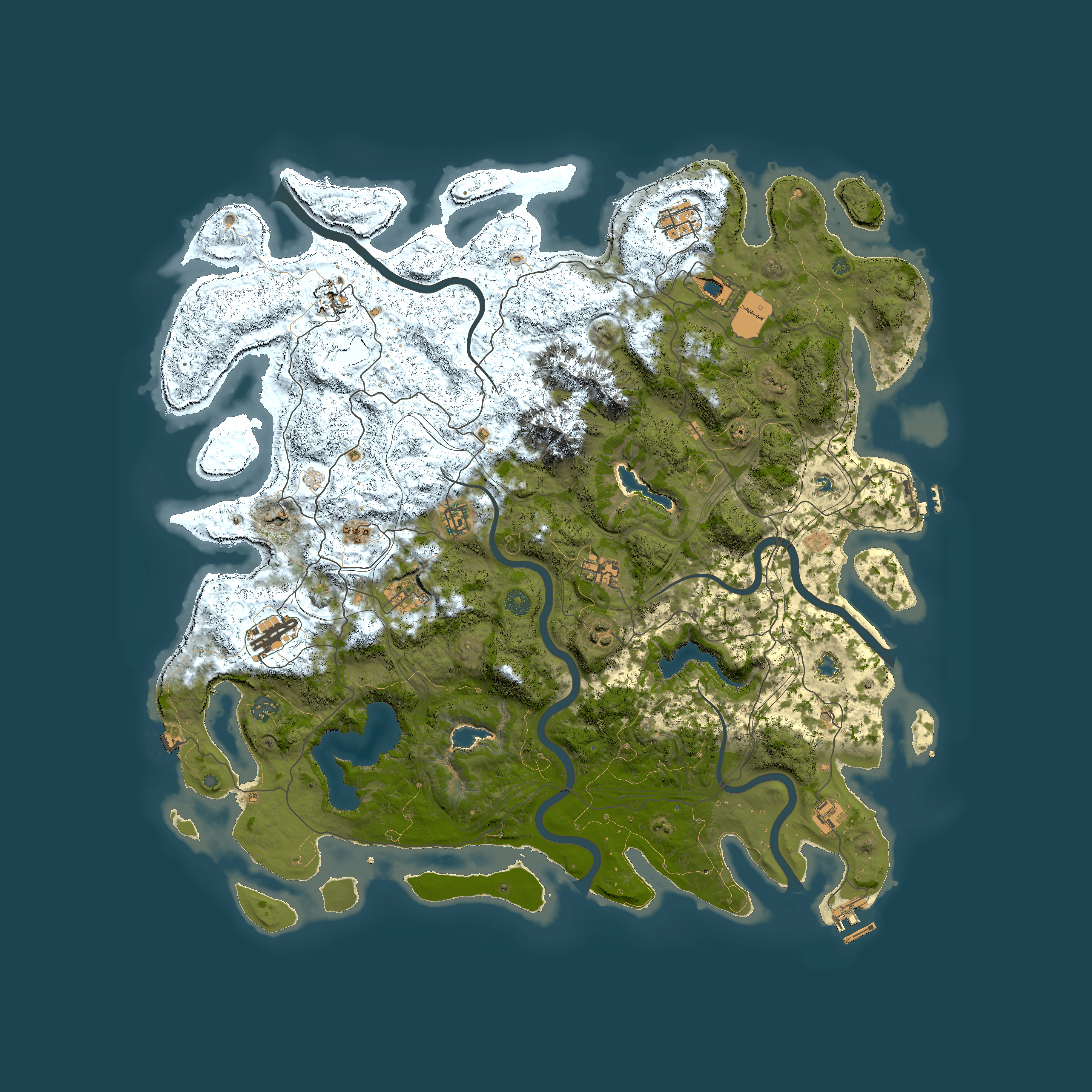 Full top-down render of Rust map seed 963860139, 5000x5000m